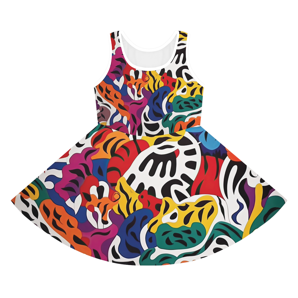 Sleeveless W!LD Print Sundress