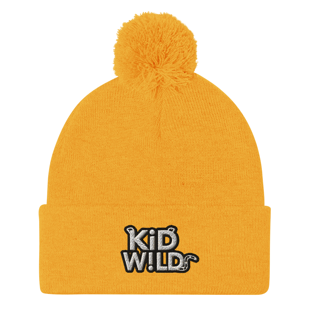 KiD W!LD Pom Beanie White