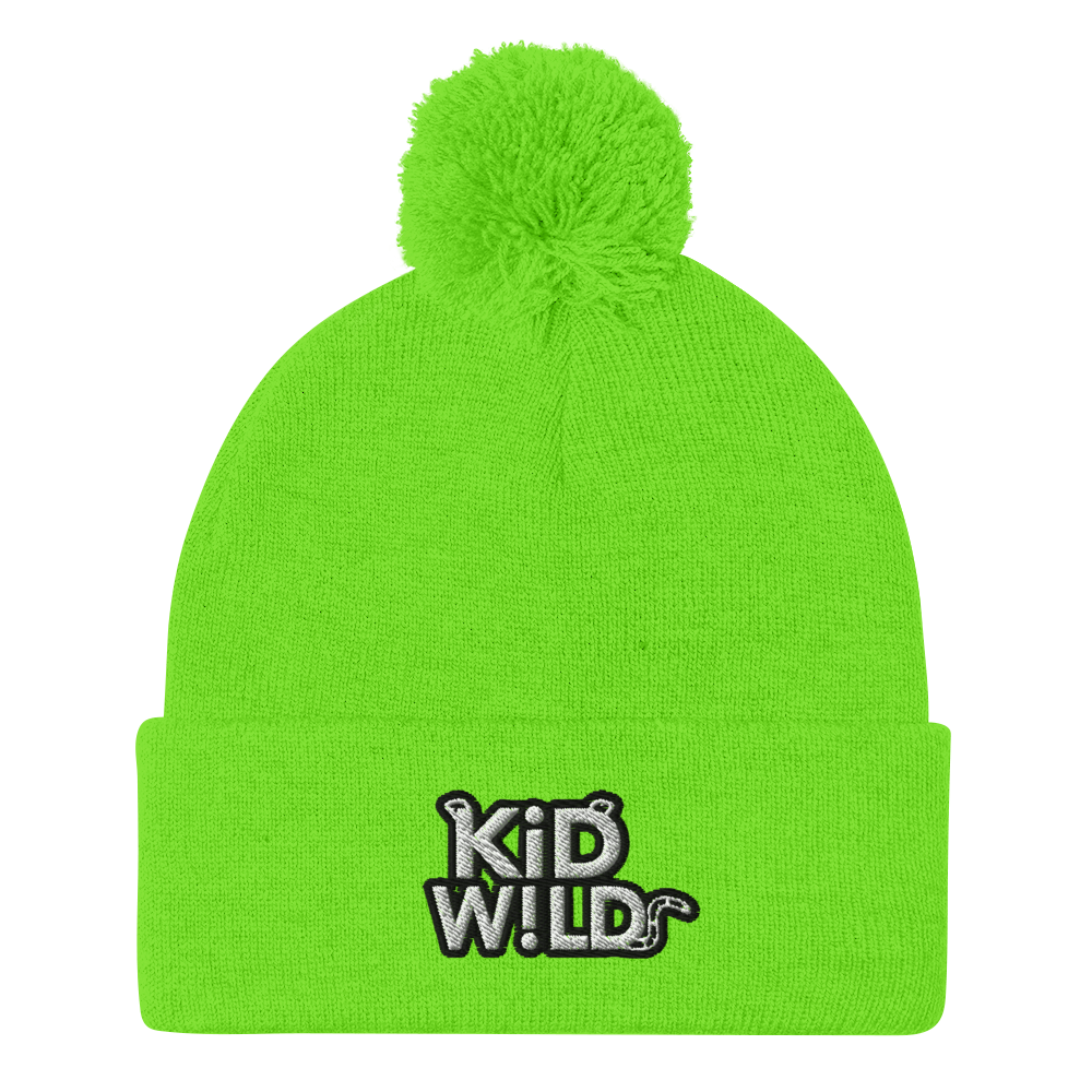 KiD W!LD Pom Beanie White