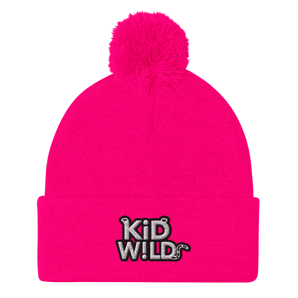 KiD W!LD Pom Beanie White